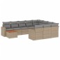 vidaXL Juego de sofás jardín con cojines beige mezcla 11 pzas ratán PE vidaXL Juego de sofás jardín con cojines beige mezcla 11 pzas ratán PE