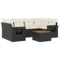 vidaXL Set de comedor de jardín 7 pzas y cojines ratán sintético negro vidaXL Set de comedor de jardín 7 pzas y cojines ratán sintético negro
