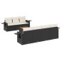 vidaXL Set de sofás de jardín 8 piezas y cojines ratán sintético negro vidaXL Set de sofás de jardín 8 piezas y cojines ratán sintético negro