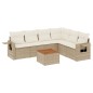 vidaXL Set sofás de jardín 7 piezas y cojines ratán sintético beige vidaXL Set sofás de jardín 7 piezas y cojines ratán sintético beige
