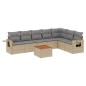vidaXL Juego de sofás jardín con cojines beige mezcla 8 pzas ratán PE vidaXL Juego de sofás jardín con cojines beige mezcla 8 pzas ratán PE