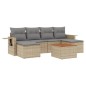 vidaXL Juego de sofás jardín con cojines beige mezcla 7 pzas ratán PE vidaXL Juego de sofás jardín con cojines beige mezcla 7 pzas ratán PE
