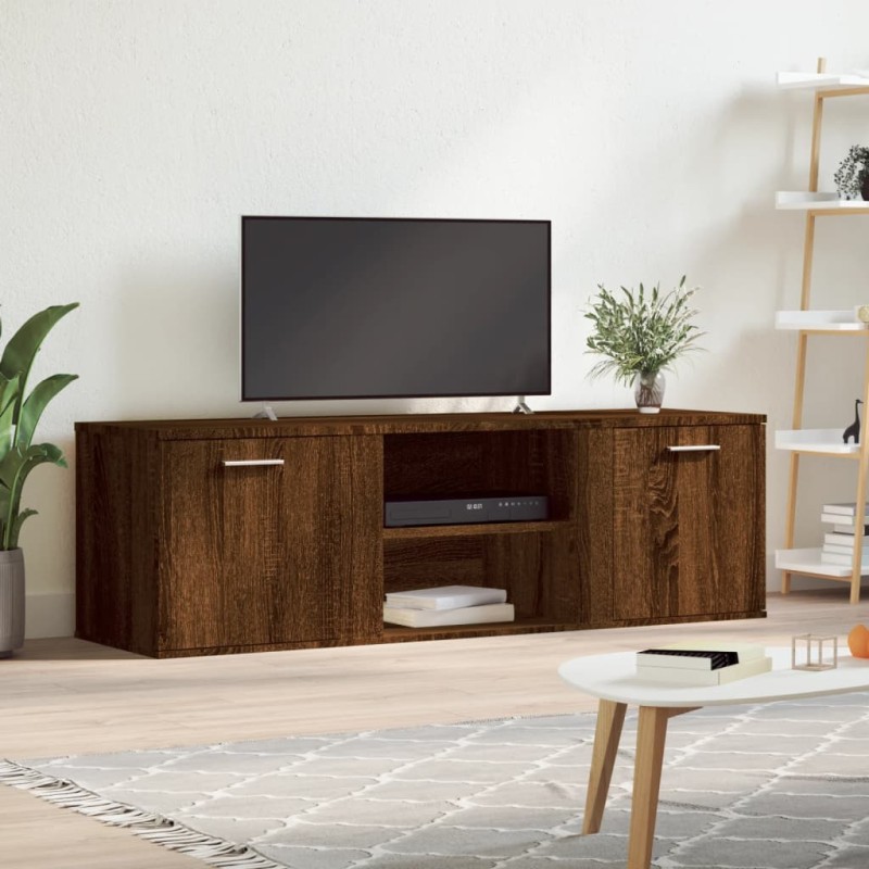 vidaXL Mueble de TV madera de ingeniería marrón roble 120x34x37 cm vidaXL Mueble de TV madera de ingeniería marrón roble 120x34x37 cm