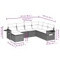 vidaXL Set de comedor de jardín 7 pzas y cojines ratán sintético negro vidaXL Set de comedor de jardín 7 pzas y cojines ratán sintético negro