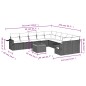vidaXL Set de sofás de jardín 11 pzas y cojines ratán sintético negro