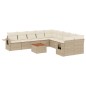 vidaXL Set de sofás de jardín 11pzas con cojines ratán sintético beige vidaXL Set de sofás de jardín 11pzas con cojines ratán sintético beige