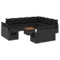 vidaXL Set de sofás de jardín y cojines 13 pzas ratán sintético negro vidaXL Set de sofás de jardín y cojines 13 pzas ratán sintético negro