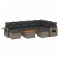 vidaXL Set de sofás de jardín 10 pzas con cojines ratán sintético gris vidaXL Set de sofás de jardín 10 pzas con cojines ratán sintético gris