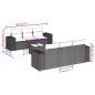 vidaXL Set de sofás de jardín 7 piezas con cojines ratán PE gris vidaXL Set de sofás de jardín 7 piezas con cojines ratán PE gris