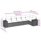 vidaXL Set de sofás de jardín 6 piezas y cojines ratán sintético negro vidaXL Set de sofás de jardín 6 piezas y cojines ratán sintético negro