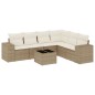 vidaXL Set sofás de jardín 7 piezas y cojines ratán sintético beige vidaXL Set sofás de jardín 7 piezas y cojines ratán sintético beige
