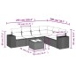 vidaXL Set sofás de jardín 7 piezas y cojines ratán sintético beige vidaXL Set sofás de jardín 7 piezas y cojines ratán sintético beige