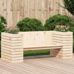 vidaXL Banco con jardineras madera maciza de pino 167,5x60x65 cm