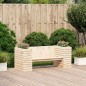 vidaXL Banco con jardineras madera maciza de pino 167,5x60x65 cm vidaXL Banco con jardineras madera maciza de pino 167,5x60x65 cm
