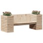 vidaXL Banco con jardineras madera maciza de pino 167,5x60x65 cm vidaXL Banco con jardineras madera maciza de pino 167,5x60x65 cm
