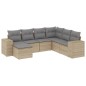 vidaXL Set sofás de jardín 7 piezas y cojines ratán sintético beige vidaXL Set sofás de jardín 7 piezas y cojines ratán sintético beige