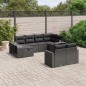 vidaXL Set de sofás de jardín 10 pzas cojines ratán sintético negro vidaXL Set de sofás de jardín 10 pzas cojines ratán sintético negro