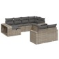 vidaXL Set de sofás de jardín 10 pzas con cojines ratán sintético gris vidaXL Set de sofás de jardín 10 pzas con cojines ratán sintético gris