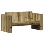 vidaXL Sofá de jardín de 2 plazas madera pino impregnada 134x60x62 cm vidaXL Sofá de jardín de 2 plazas madera pino impregnada 134x60x62 cm