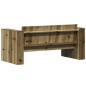 vidaXL Sofá de jardín de 2 plazas madera pino impregnada 134x60x62 cm vidaXL Sofá de jardín de 2 plazas madera pino impregnada 134x60x62 cm