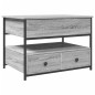 vidaXL Mesa de centro madera ingeniería metal gris Sonoma 70x50x50 cm vidaXL Mesa de centro madera ingeniería metal gris Sonoma 70x50x50 cm