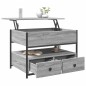 vidaXL Mesa de centro madera ingeniería metal gris Sonoma 70x50x50 cm vidaXL Mesa de centro madera ingeniería metal gris Sonoma 70x50x50 cm
