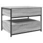 vidaXL Mesa de centro madera ingeniería metal gris Sonoma 70x50x50 cm vidaXL Mesa de centro madera ingeniería metal gris Sonoma 70x50x50 cm