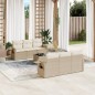 vidaXL Set sofás de jardín 7 piezas y cojines ratán sintético beige vidaXL Set sofás de jardín 7 piezas y cojines ratán sintético beige