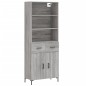 vidaXL Aparador alto madera contrachapada gris sonoma 69,5x34x180 cm vidaXL Aparador alto madera contrachapada gris sonoma 69,5x34x180 cm