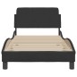 vidaXL Estructura de cama con cabecero de terciopelo negro 90x200 cm vidaXL Estructura de cama con cabecero de terciopelo negro 90x200 cm