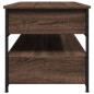 vidaXL Mesa de centro madera ingeniería metal marrón roble 85x50x50 cm