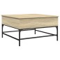 vidaXL Mesa de centro madera ingeniería metal roble Sonoma 80x80x45 cm vidaXL Mesa de centro madera ingeniería metal roble Sonoma 80x80x45 cm