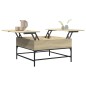 vidaXL Mesa de centro madera ingeniería metal roble Sonoma 80x80x45 cm vidaXL Mesa de centro madera ingeniería metal roble Sonoma 80x80x45 cm