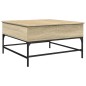 vidaXL Mesa de centro madera ingeniería metal roble Sonoma 80x80x45 cm vidaXL Mesa de centro madera ingeniería metal roble Sonoma 80x80x45 cm
