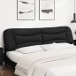 vidaXL Cabecero de cama acolchado cuero sintético negro 200 cm vidaXL Cabecero de cama acolchado cuero sintético negro 200 cm