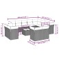 vidaXL Set sofás de jardín con cojines 13 piezas ratán sintético gris vidaXL Set sofás de jardín con cojines 13 piezas ratán sintético gris