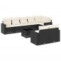 vidaXL Set de sofás de jardín 8 piezas y cojines ratán sintético negro vidaXL Set de sofás de jardín 8 piezas y cojines ratán sintético negro