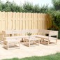 vidaXL Juego de muebles de jardín 7 piezas madera maciza de pino vidaXL Juego de muebles de jardín 7 piezas madera maciza de pino