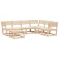 vidaXL Juego de muebles de jardín 7 piezas madera maciza de pino vidaXL Juego de muebles de jardín 7 piezas madera maciza de pino
