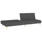 vidaXL Sofá cama de 2 plazas tela gris oscuro vidaXL Sofá cama de 2 plazas tela gris oscuro
