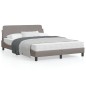 vidaXL Estructura de cama con cabecero de tela gris taupe 120x200 cm vidaXL Estructura de cama con cabecero de tela gris taupe 120x200 cm