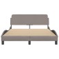 vidaXL Estructura de cama con cabecero de tela gris taupe 120x200 cm vidaXL Estructura de cama con cabecero de tela gris taupe 120x200 cm