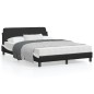 vidaXL Estructura cama cabecero cuero sintético negro blanco 120x200cm