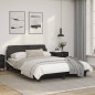 vidaXL Estructura cama cabecero cuero sintético negro blanco 120x200cm
