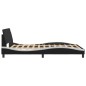 vidaXL Estructura cama cabecero cuero sintético negro blanco 120x200cm