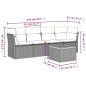 vidaXL Juego de sofás jardín con cojines 5 pzas ratán sintético gris vidaXL Juego de sofás jardín con cojines 5 pzas ratán sintético gris