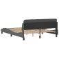 vidaXL Estructura de cama con cabecero tela gris oscuro 160x200 cm vidaXL Estructura de cama con cabecero tela gris oscuro 160x200 cm