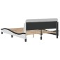 vidaXL Estructura cama cabecero cuero sintético blanco negro 140x200cm vidaXL Estructura cama cabecero cuero sintético blanco negro 140x200cm
