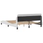 vidaXL Estructura de cama cabecero cuero sintético blanco 160x200 cm vidaXL Estructura de cama cabecero cuero sintético blanco 160x200 cm