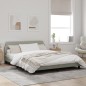 vidaXL Estructura de cama con cabecero terciopelo gris claro 160x200cm